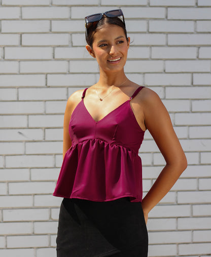 BLUSA VINO CIELO - Kunca