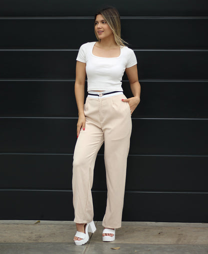 PANTALÓN DE VESTIR ANAHÍ BEIGE - Kunca