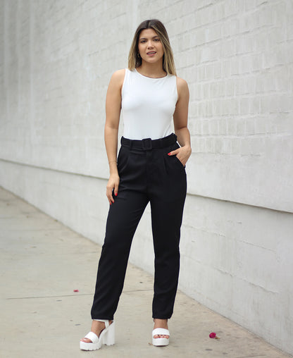 PANTALÓN TIPO SASTRE SOFIA NEGRO - Kunca