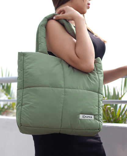 BOLSO PUFFER ATENA VERDE - Kunca