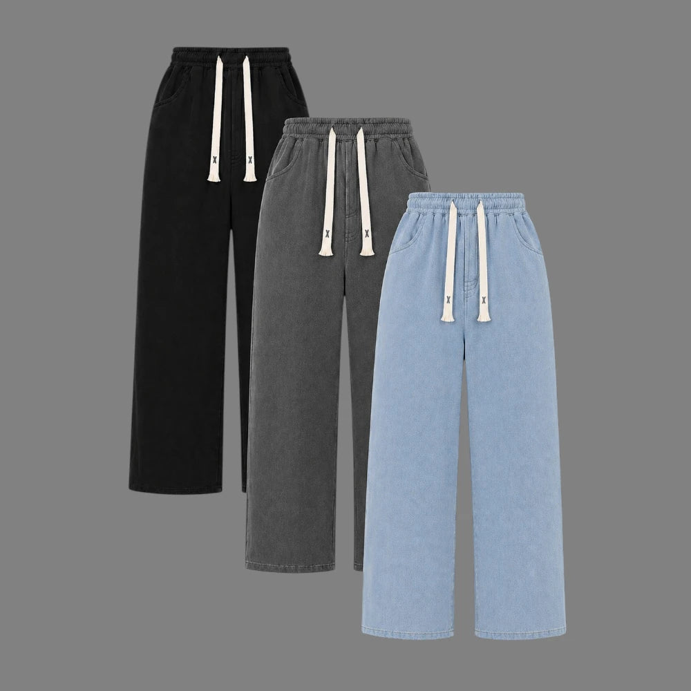 Pantalón Térmico Afelpado Mujer Estilo Denim Invierno