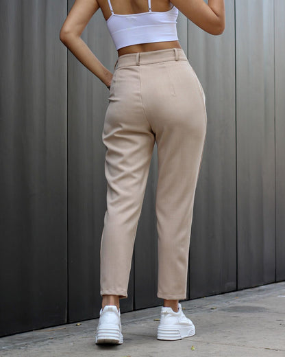 PANTALÓN TIPO SASTRE VIENA BEIGE - Kunca