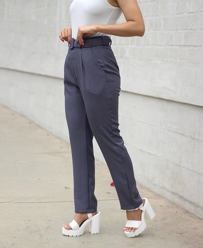 PANTALÓN TIPO SASTRE SOFIA GRIS - Kunca
