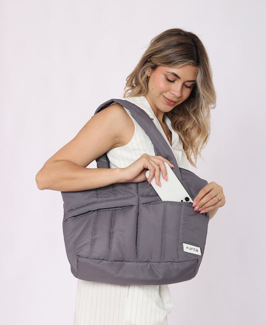 BOLSO ARACELY GRIS - Kunca