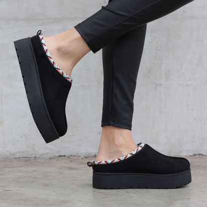 Pantuflas Tipo UGG Afelpadas Mujer | Mocca | Negro | Beige | Tamara