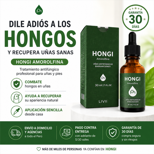Gotas para Hongos de Uñas y Pies - Hongi Amorolfina 30 ml