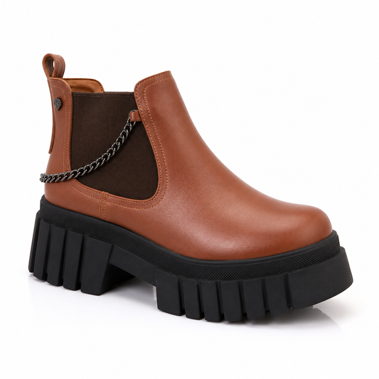Botines Plataforma Chunky Camel | Chelsea