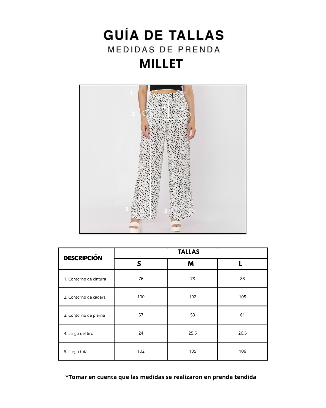 PANTALÓN PRINT BLANCO MILET