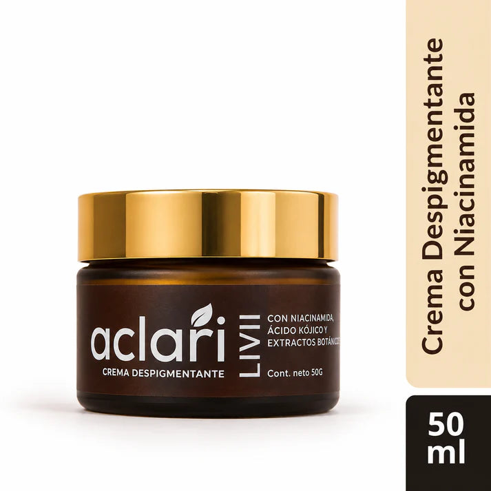 Aclari | Bright Cream | Crema Despigmentante Facial con Niacinamida y Ácido Kójico | Marca Livii | 50 ml
