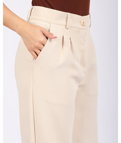 PANTALÓN TIPO SASTRE BEIGE KARINE - Kunca