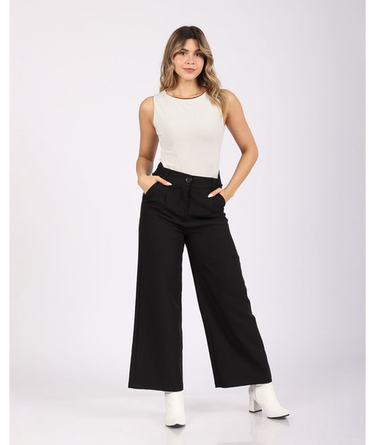 PANTALÓN TIPO SASTRE NEGRO KARINE - Kunca