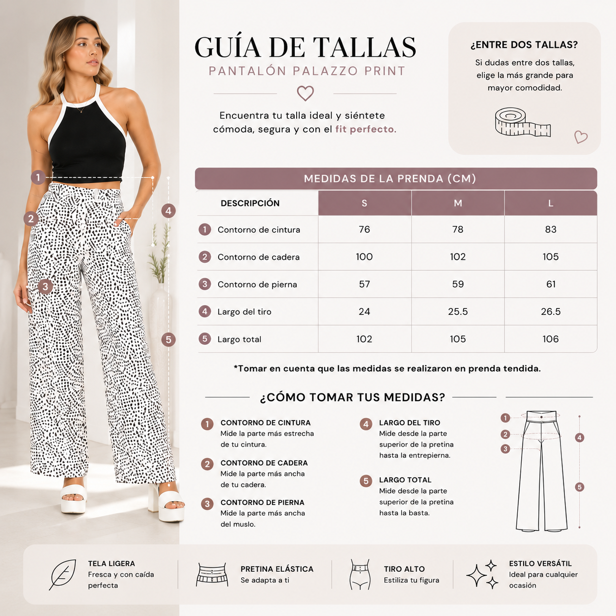PANTALÓN PRINT BLANCO MILET