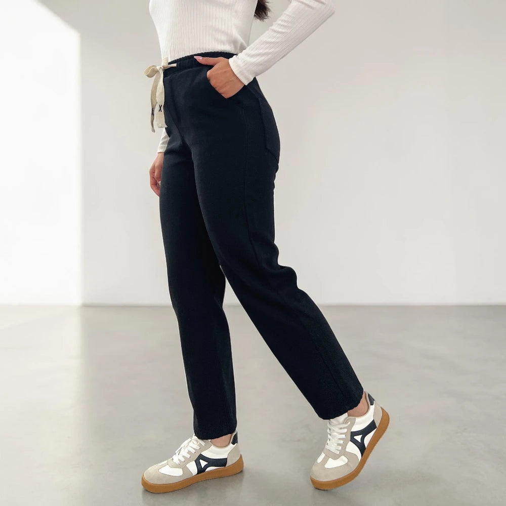 Pantalón Térmico Afelpado Mujer Estilo Denim Invierno