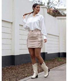 FALDA BEIGE PAULA